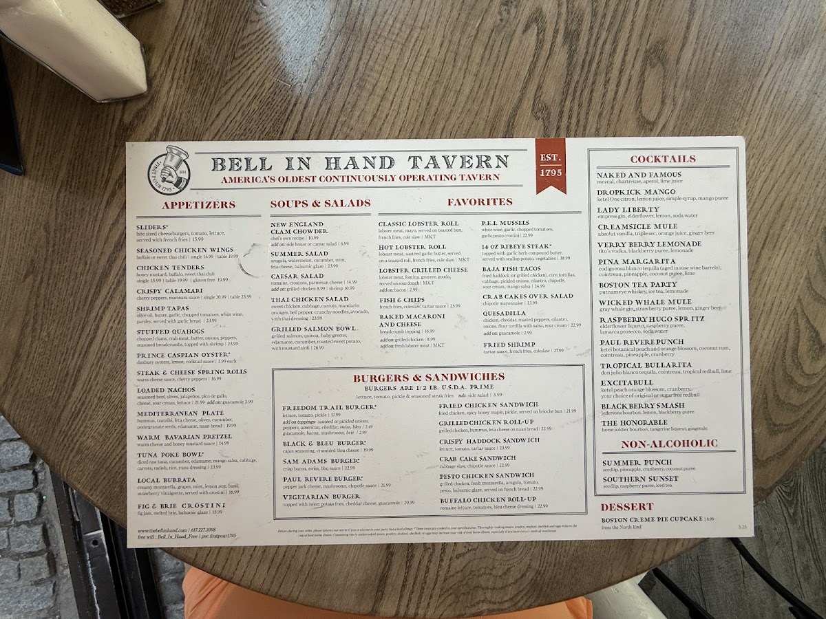 Bell in Hand Menu - Image 3