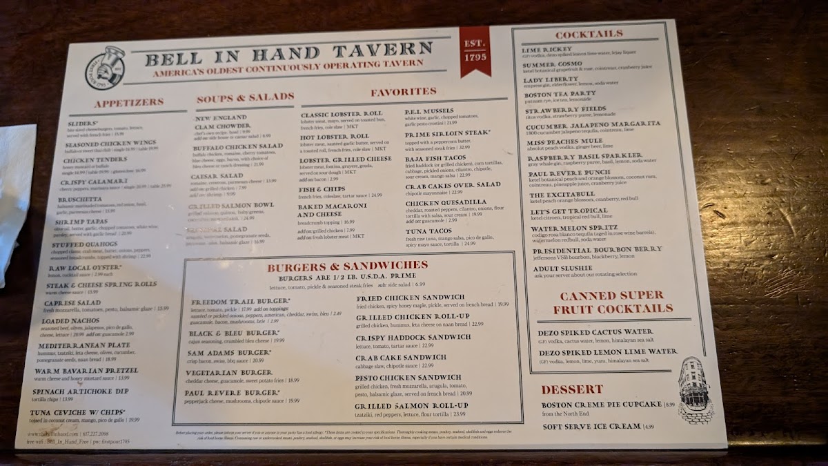 Bell in Hand Menu - Image 6